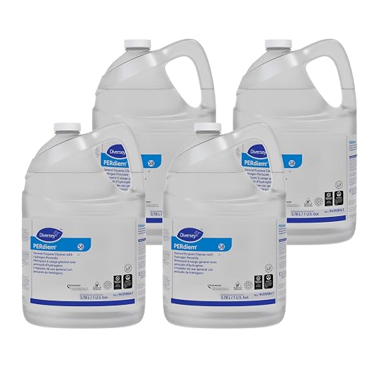 Diversey 94998841 PERdiem General Purpose Cleaner with Hydrogen Peroxide, for Floors, Bathrooms & Hard Surfaces, Liquid Concentrate, 1-Gallon (Pack of 4)