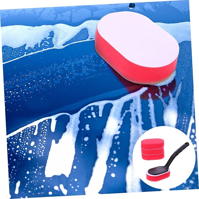 Healifty 10pcs Car Cleaning Brush Set Auto Waxing Sponge Brush for Tire Shine Replacement Heads for Easy Use