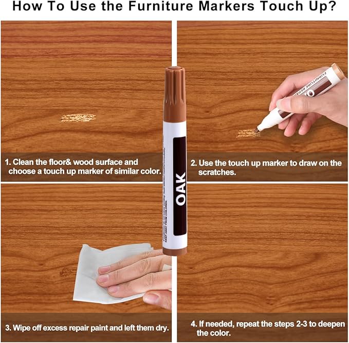 Laminate Vinyl Floor Repair Kit with Heat Pen, 11 Colors Hardwood Floor Wax Wood Furniture Touch up Marker Linoleum Lvp Repair Kit Covers Scratches, Stains, Cracks, Holes for Floor, Door, Cabinet