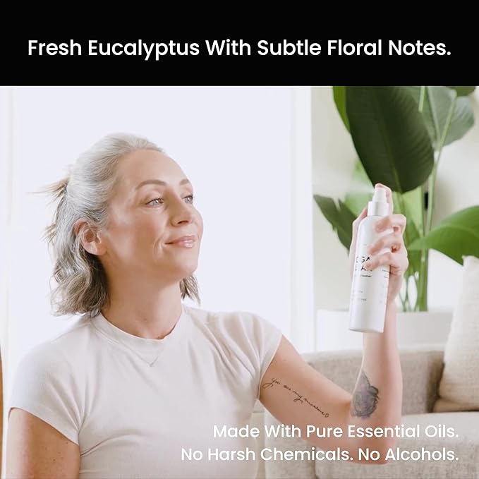Yoga Clean – Eco-Friendly Yoga Mat Cleaner & Deodorizing Spray | Neutralizes Sweat & Odor to Protect Your Mat | 8 oz Plant-Based Formula, Spa-Like Scent, Made in the USA