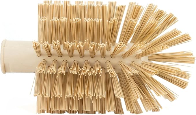SPARTA Multi-Purpose Valve Brush Pipe Brush, Round Brush with Polyester Bristles, Color Coded for Commercial Cleaning, Kitchen, Restaurant, Bathroom, Plastic, 7.1 X 4 X 7.1 Inches, Tan, (Pack of 6)