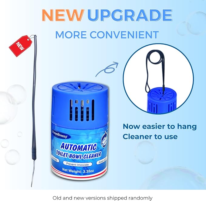 Automatic Toilet Bowl Cleaner Bottles, 3 Pack In-Tank Toilet Cleaner for Stain Build-Up Prevention, Blue Long-Lasting Toilet Tank Cleaner, Septic Safe, Fresh Scent, Up to 3 Months Each