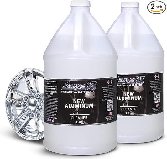 LANE'S New Aluminum Car Wheel Cleaner | Acid Rim Cleaner and Brightener | Brake Dust, Oxidation & Rust Remover for Motorcycles, Cars, Trucks | Shines & Eliminates Hard Scrubbing | 1 Gallon, 2 Pack