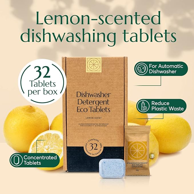 CLEANOMIC Wood and Flooring Tablets, Dishwasher Pods & Reusable Kitchen Cloth Bundle