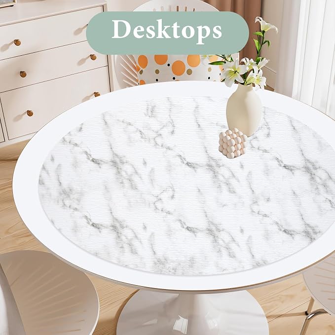 Drawer and Shelf Liner for Kitchen Cabinet Non Slip Waterproof Shelf Paper Non Adhesive Refrigerator Liners White Marble Easy Liners for Bathroom Cupboard (White Marble, 12 in X 10 Ft)