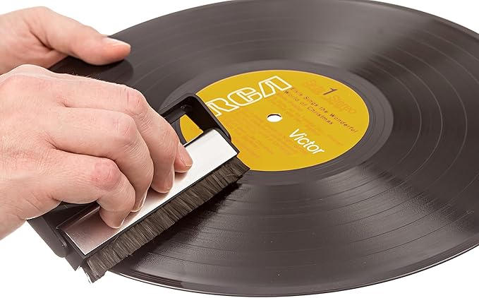 Vinyl Record Cleaner Solution Kit – Premium LP Cleaning Fluid and Carbon Fiber Brush 6.7oz Spray and Microfiber Anti Static Cloth for your Prized Album Collection