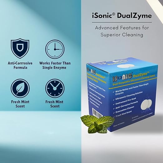 iSonic CTDE01 DualZyme Dual Enzymatic Ultrasonic Cleaning Tablet