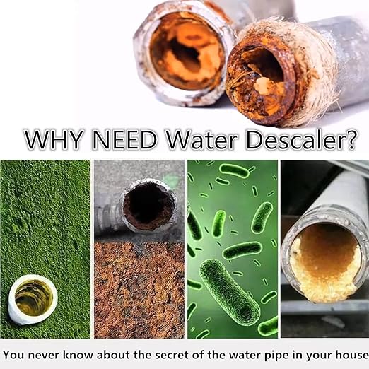 Electronic Water Descaler System, Reduces Limescale, Rust, and Minerals, No Chemicals, Easy Installation