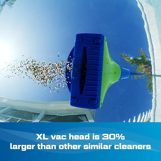 POOL BLASTER Aqua Broom Sweep XL Cordless Rechargeable Pool Vacuum for Hot Tub, Spa & Spot Cleaning in Above Ground & Inground Pools, 40 Min Run Time, Pole Set, Battery-Powered Hot Tub Vacuum Spa Vac