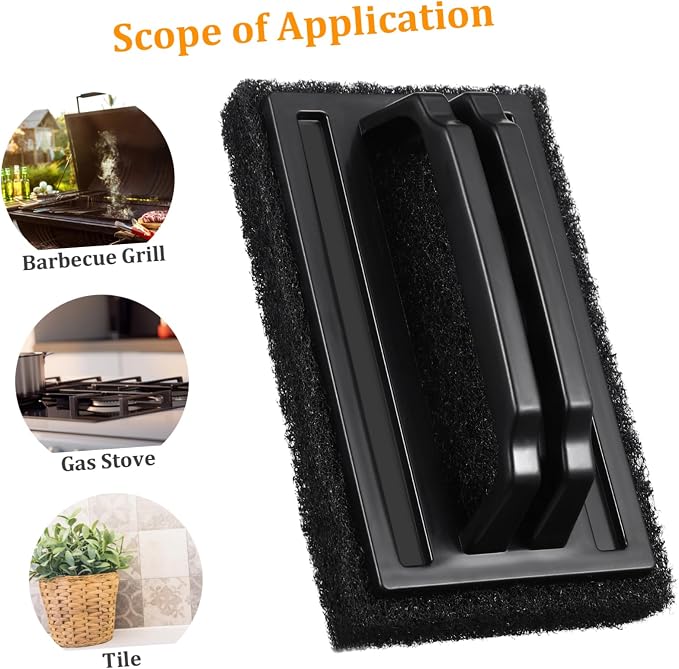 4Pcs Barbecue Rack Scrubbers Durable Cleaning Brushes for Effortless Grilling Oil and Grease Removal Versatile Kitchen Sponge for Dishes Pots and Home Surfaces