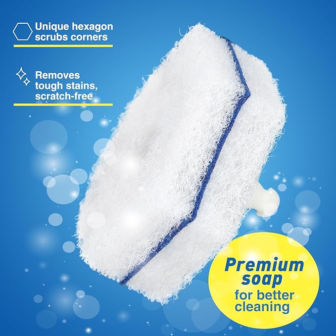 80-pcs Toilet Brush Wand Refills, Compatible with Clorox and Most Toilet Brushes, Disposable Wand Heads (Package May Vary)