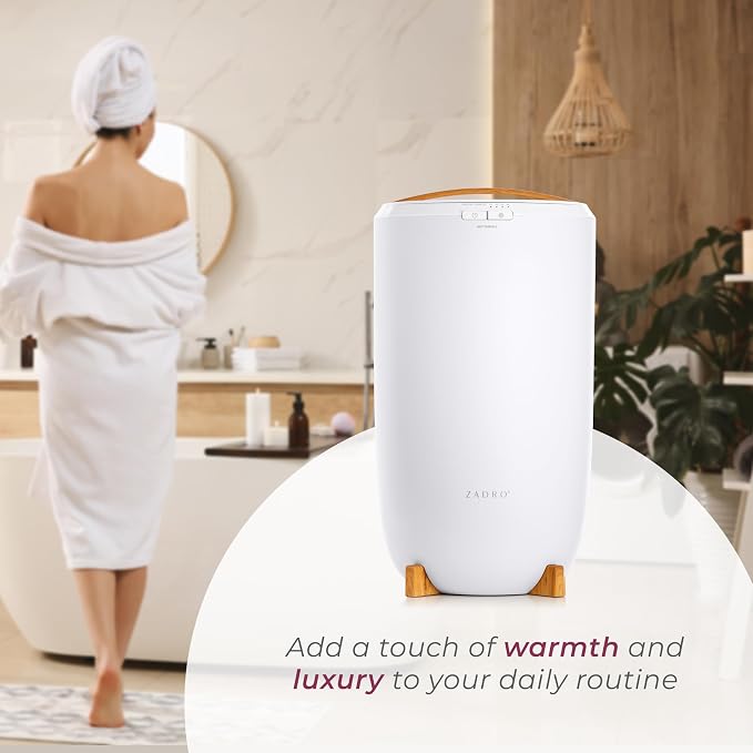 Zadro Large Hot Towel Warmer Bucket Timer Electric Towel Warmer for Bathroom Auto-Shut Off Heated Towel Warmer Spa