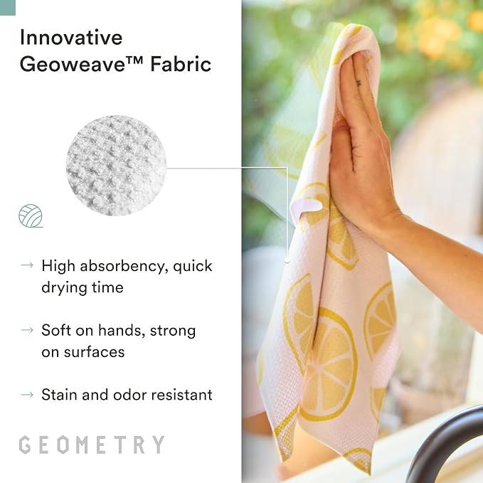 GEOMETRY Spring Kitchen Towels - Quick Dry Microfiber Cloth Spring & Summer Dish Towels for Kitchen Drying - Premium Quick Dry Towel - Paradise Play, 18" x 30" - 2-Pack