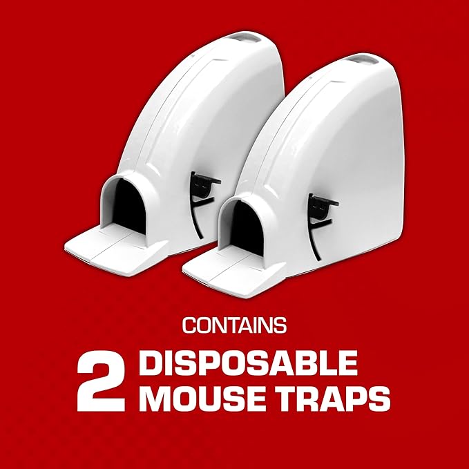 Tomcat Kill & Contain Mouse Trap,Never See a Dead Rodent Again,2 Traps,(Pack of 4)