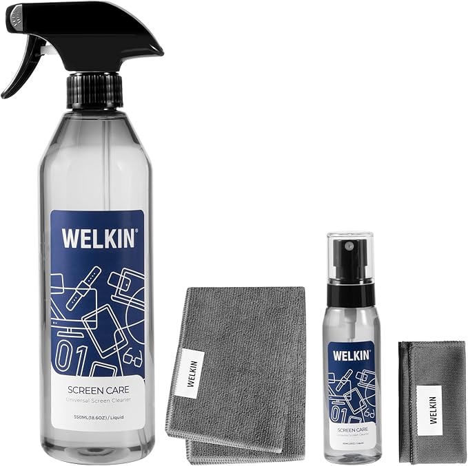 CLICK CLEAN Cleaning Kit, 1 x Cleaning Gel for Car Interior and Keyboard, 2 X Cleaning Mist 1 Microfiber Cloth and 1 Glass Wipe Included