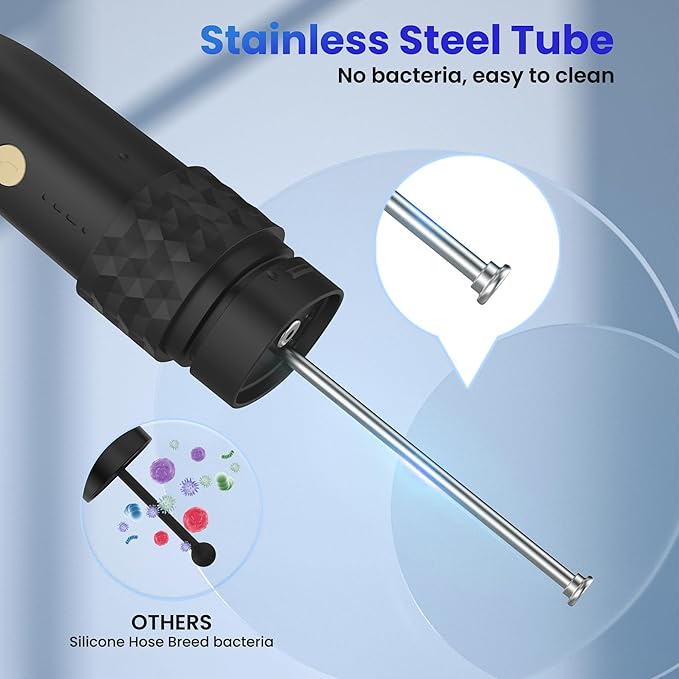 Electric Toothbrush with Water flosser, 2 in 1 Teeth Cleaning Kit, Toothbrush and Water flosser Combo, Travel Toothbrush with Water Bottle(Black)