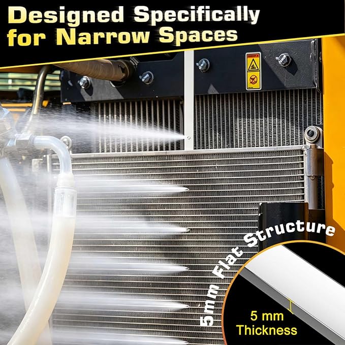 40" & 24" Upgraded Radiator Cleaning Wand (2PCS) With 25° Fan Nozzles,Water and Air Dual-Use 4500 PSI Pressure Washer Tool Set for Car,Truck and Other Vehicles.