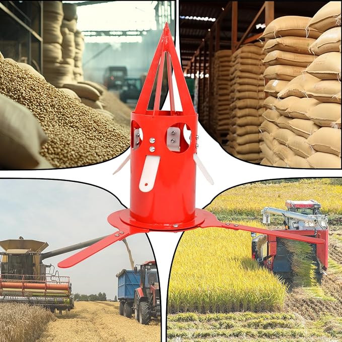 Big Bag Dispenser Bulk Bag Unloader – Heavy Duty Feed Unloader Tool for Animal Feed, Grain, Fertilizer – Rust-Resistant, Portable for Farm, Warehouse, Home Use (Red)