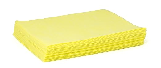 TaskBrand N-DSMQPY Hospeco Mineral Oil Treated Duster, Quarter-Fold, Poly Packed, Specially Treated to Attract and Hold Dust, 12" x 17", Yellow (10 Packs of 40)