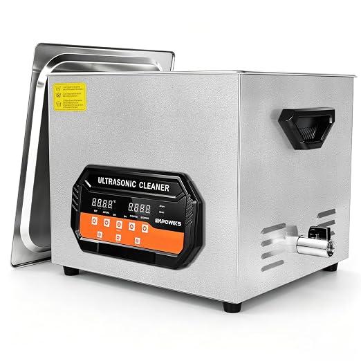 Ultrasonic Cleaner 15L 360W 40kHz Digital Cleaning Machine with Degassing, Heater & Timer for Tools Jewelry Watches Glasses Dentures Small Parts
