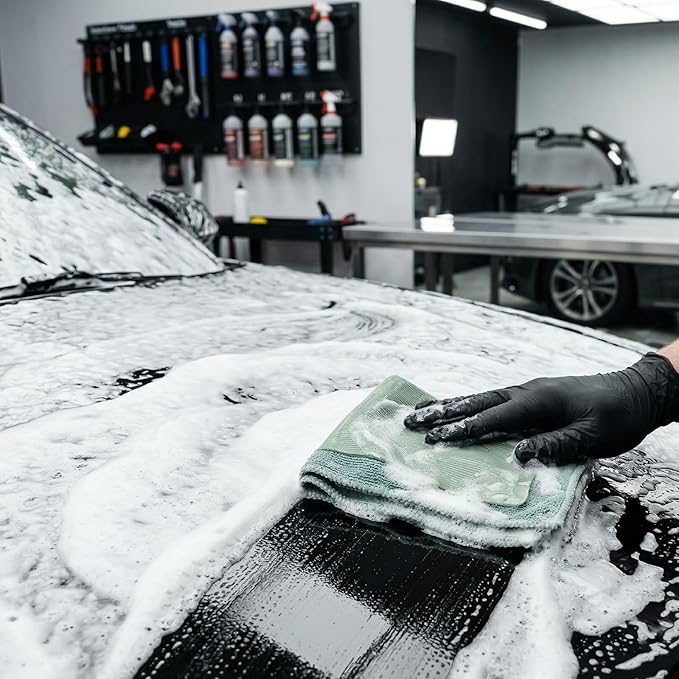 3 Pack Auto Detailing Clay Towel (12" x 12"), Fine Grade Synthetic Clay Bar Alternative for Car Paint & Glass, Vehicle Polishing & Wax Prep Cloth