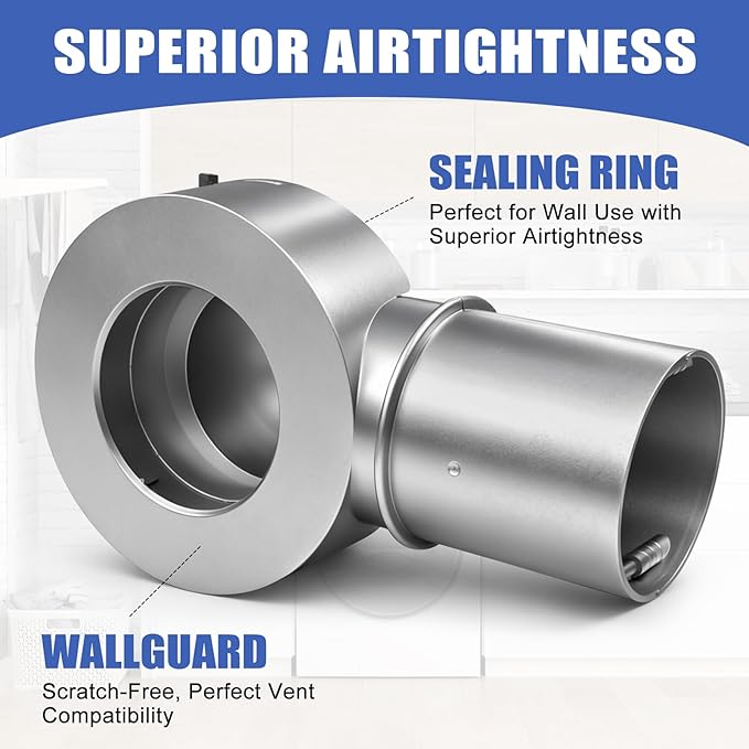 Magnetic Dryer Vent Coupler,Dryer Vent Coupling 90-Degree Elbow,Magnetic Dryer Vent Connector Kit Strong Magnetic Self-connection
