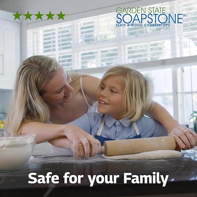 The Original Soapstone Wax | Food-Safe Natural Wax for Soapstone Countertops – Enhances & Darkens Stone, Long-Lasting Protection (12oz)