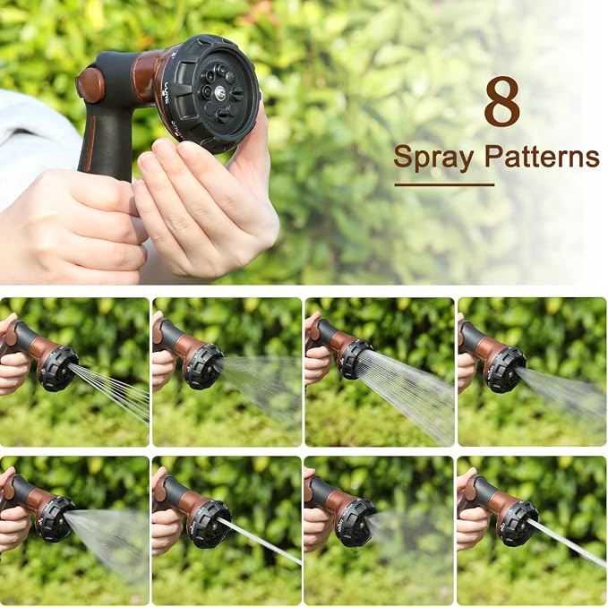 FANHAO 3 Piece Heavy Duty Gardening Tools + Garden Hose Nozzle