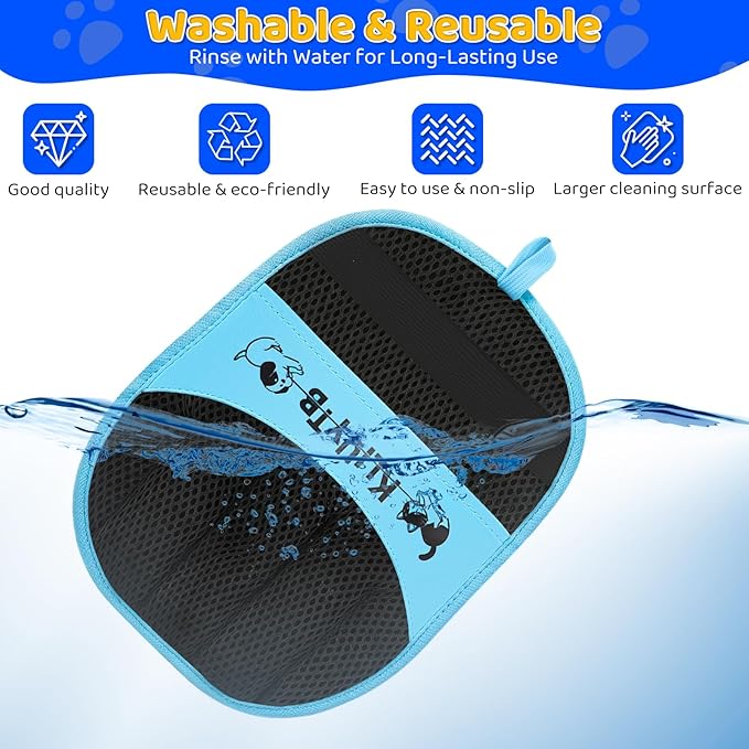 Upgraded Reusable Electrostatic Pet Hair Remover Glove, Magic Grooming Glove for Dogs & Cats, Gentle Fur Removal Brush for Furniture, Couch, Carpet, Clothing, Bed and Car Seat(1PC)