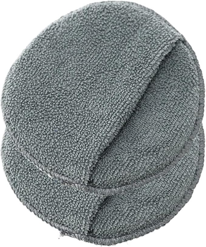 2/5/10Pcs 5-inches Microfiber Wax Applicator Pad Ultra Soft Car Polishing Sponge with Finger Pocket Auto Care Polish Foam Sponge(Grey 2Pcs)