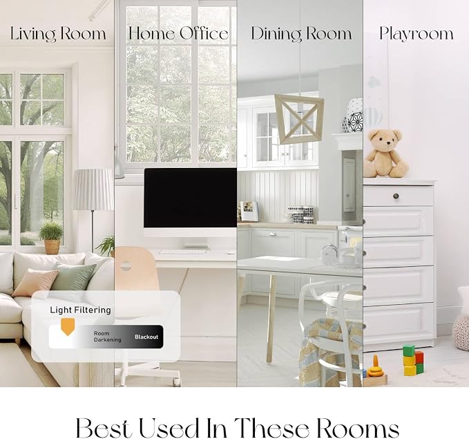 REGAL estate QuickInsta PeelMount No Drill No Tools Cordless 1" Light Filtering Cellular Shade, 18.5" W x 64" H, White