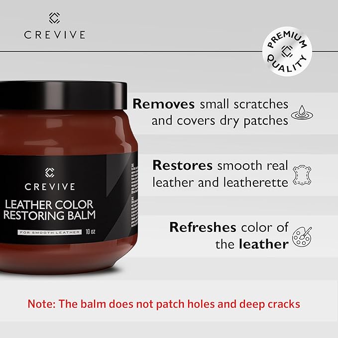 Leather Cleaner 8.45 oz & Leather Recoloring Balm London Tan 10 oz - Leather Color Restorer - Leather Restorer for Couches - Leather Balm London Tan