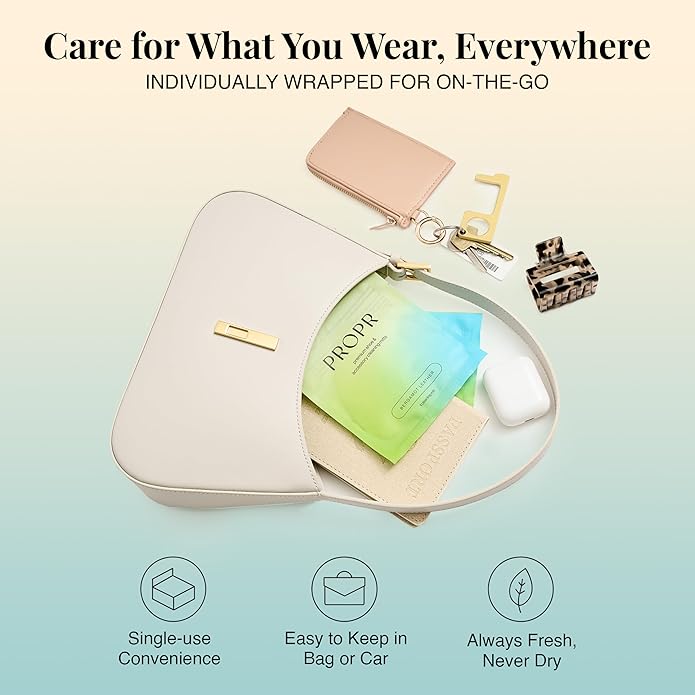 PROPR Premium Double Sided Shoe Cleaning Mitt – Individually Wrapped Travel Shoe Cleaner for Sneakers, Handbags & Leather