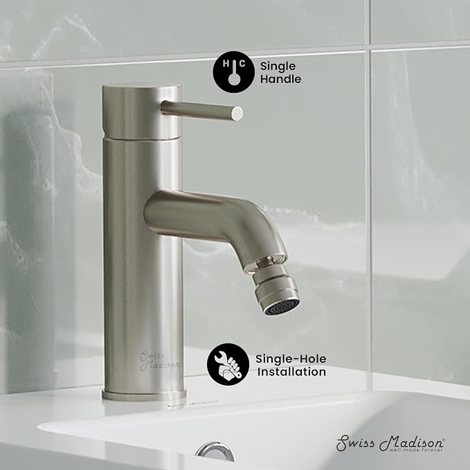 Swiss Madison Well Made Forever SM-DF81N Ivy Bidet Faucet in Nickel