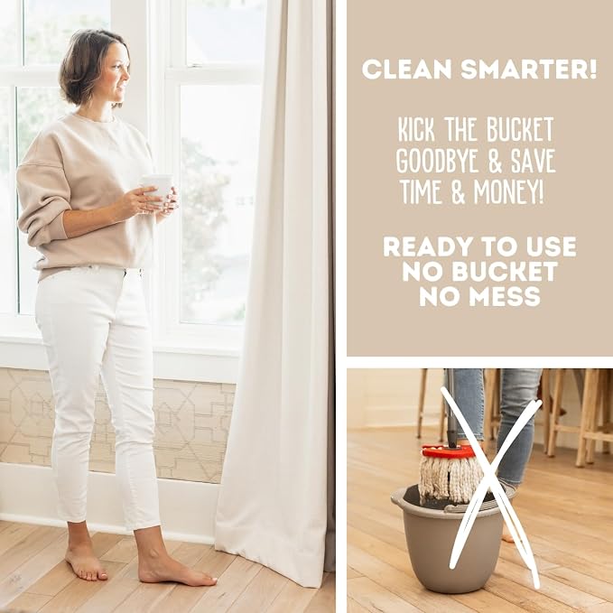 Quick Shine Multi Surface Floor Cleaner 64oz, 4Pk | Ready to Use-Streak Free- No Rinse | Use on Hardwood, Laminate, Luxury Vinyl Plank & Stone | Use in Spray Mops & Vac Mops | Safer Choice Cleaner