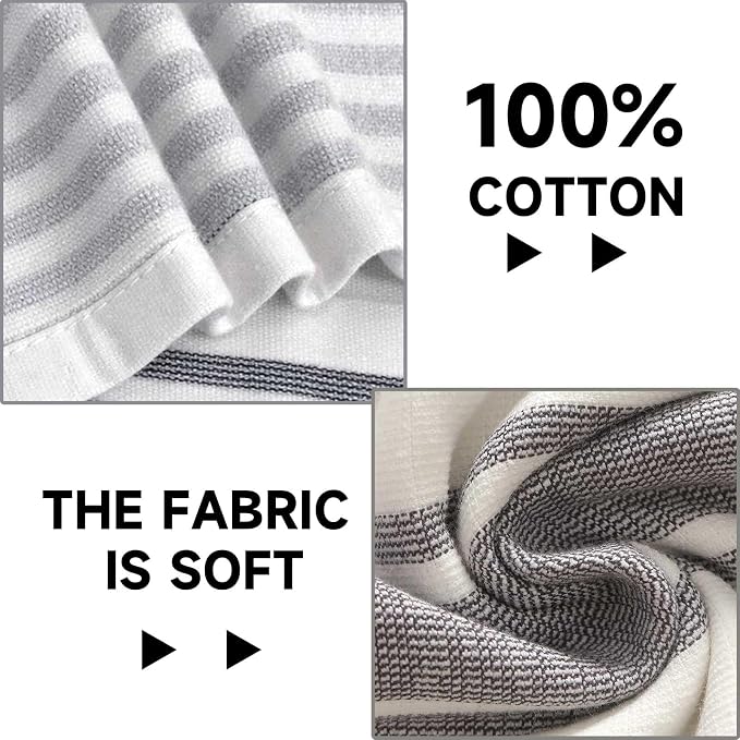 Dish Cloths 13”x 13”, 8-Pack Cotton Super Soft Absorbent Dish Rags, Quick Drying Dish Towels for Kitchen