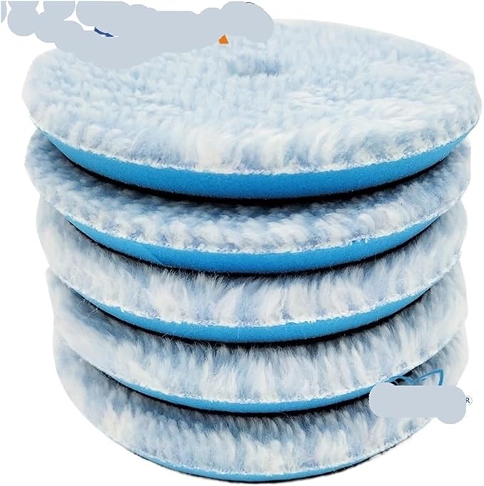 5/6"New Microfiber Cutting Wax Removal Pad Microfiber Polishing Pad Detailing Wax Applicator Pad for Waxing/Polishing ﻿(5pcs,6Inch Backer)