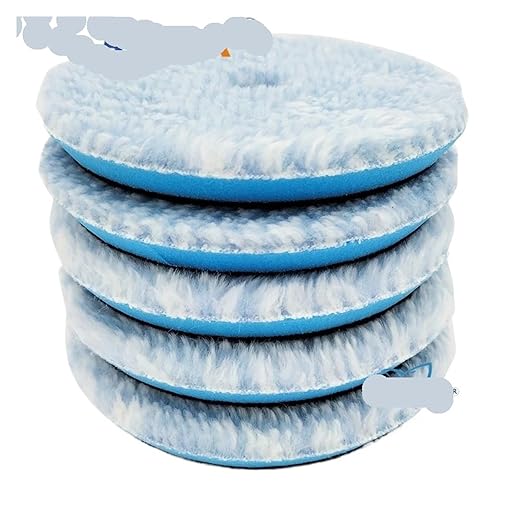 5/6" New Microfiber Cutting Wax Removal Pad Microfiber Polishing Pad Detailing Wax Applicator Pad for Waxing/Polishing ﻿(5pcs,5Inch Backer)