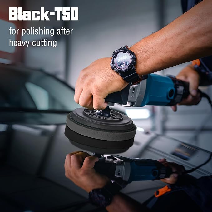 Black Soft Polishing Pad, 3Pcs 5.5" Buffing Pads for Final Finishing - Ultra Soft Foam Polish Pad for Automotive Polishing Smooth & Swirl-Free Finish