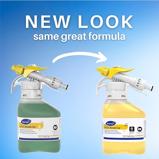 Diversey 93313117 SUMA Break-Up High Foaming Degreaser, Cleans Floors, Walls & Food Contact Surfaces, Concentrate, Ready-to-Dispense RTD Spray, 1.5-Liter (Pack of 2)