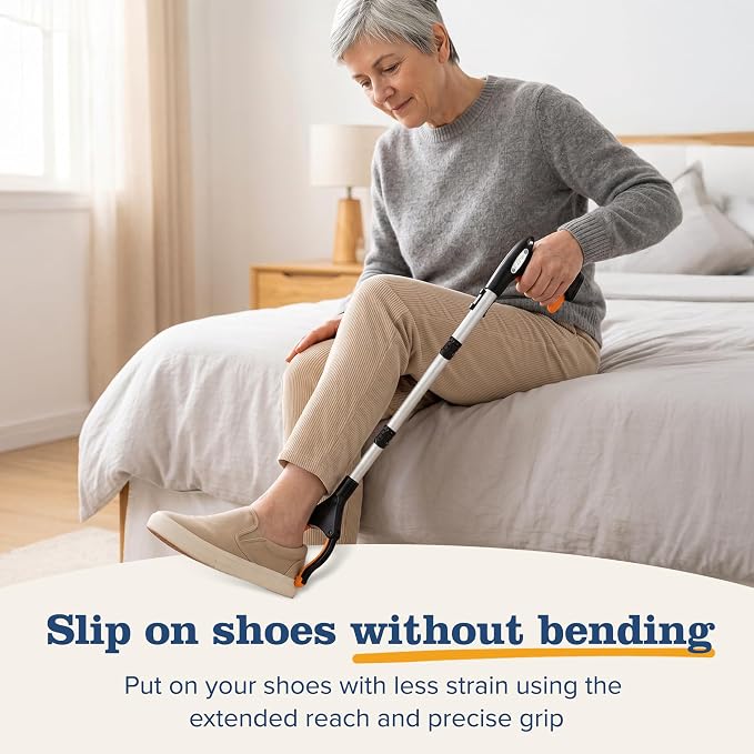 EZPIK Pro 36" Flexible Folding Grabber Tool for Elderly + Magnets, Reacher for Disabled & Seniors Heavy Duty Rotating Grippers for Reaching Underneath, Trash Grabbers & Dressing Stick