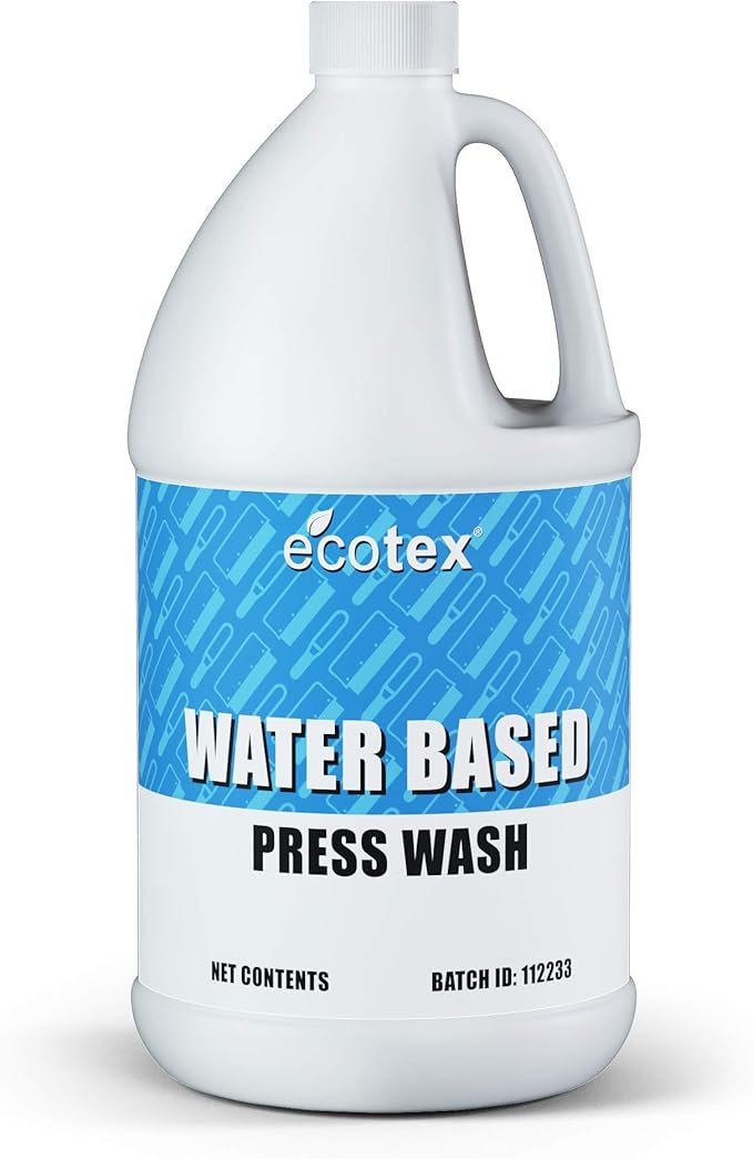 Ecotex® Water Based Press Wash (Gallon - 128 oz) - Eco-Friendly Mesh Screen Cleaner, For Screen Printing Screen to Remove Water Based Screen Printing Ink - Screen Printing Supplies