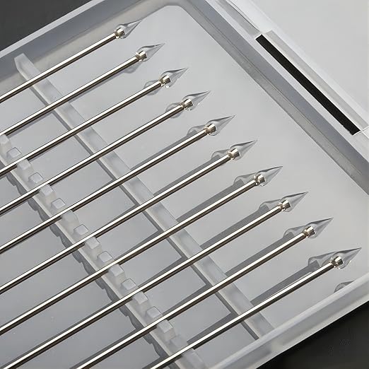 ESD Safe Anti-Static Gel Swabs for Electronics Cleaning - Stainless Steel Handle, Non-Abrasive Tips for Camera Sensor, PCB, Computer Chips, Circuit Boards | 10-Pack, No Residue, Lab Use