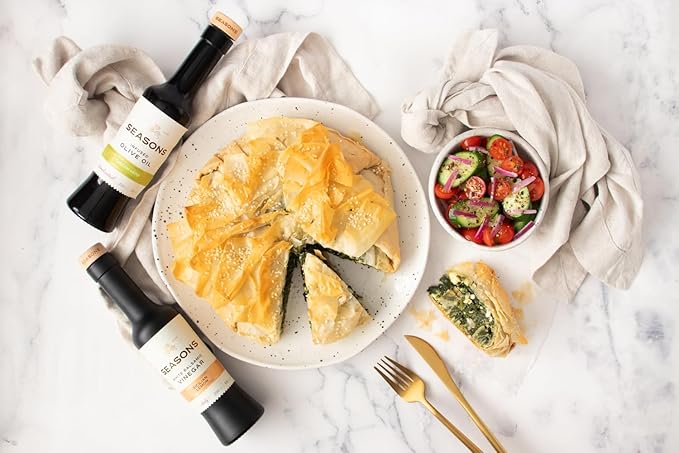 Seasons Sicilian Lemon Infused White Balsamic Vinegar – Zesty & Refreshing, Perfect for Salads, Marinades, and Drizzling 2 Pack