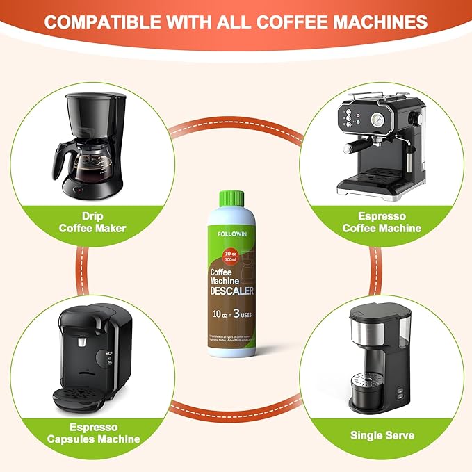 FOLLOWIN Household Mold and Mildew Stain Cleaner Gel Home Cleaner for Front Loader Washing Machine Seal, Coffee Machine Cleaner and Descaler, Espresso Coffee Maker Cleaner