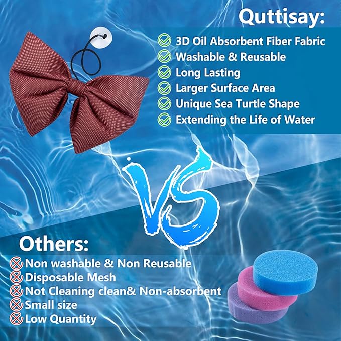 Hot Tub Scum Absorber for Spa Hot Tub,Hot Tub Sponge Scum Absorber.Hot Tub Oil Scum Absorber,Spa Sponges for Hot Tub Cleaner Reusable.Hot Tub Skimmer,Hot Tub Accessories for Adults,Bow 1 Pack