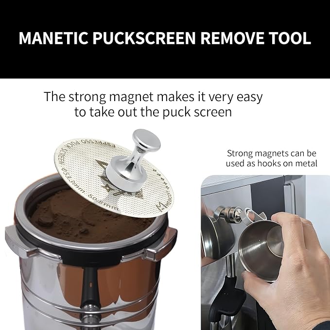 Espresso Puck Screen and Portafilter Funnel,Portafilter Holder,WDT,Magnet for Ninja Luxe Cafe Accessories,Plastic Replacement Dosing Funnel for ES501 ES601 (Pro)