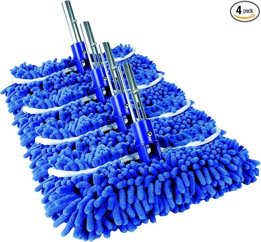 Camco 41948 Microfiber Wash Head Attachment, Blue (Pack of 4)