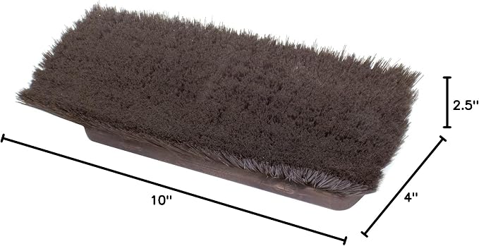 SPARTA 41278EC01 Flo-Thru Plastic Wall Scrub Brush, Equipment Brush With Soft Nylex Bristles For Industrial Kitchens, Hospitals, Commercial Cleaning, 4 Inches, Brown, (Pack of 12)