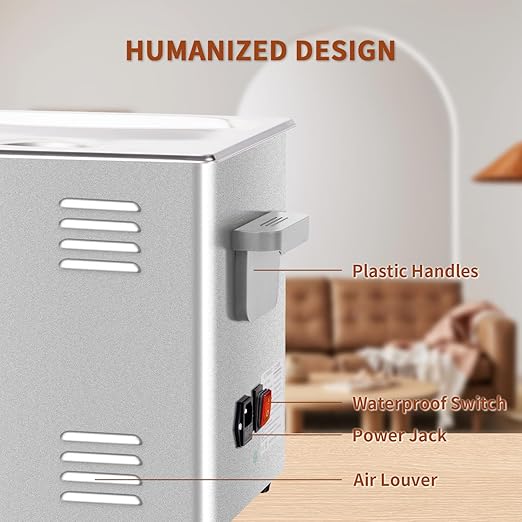 SOUTH BASE Ultrasonic Cleaner,10L 240W Stainless Steel Sonic Cleaner with Cleaning Basket,Timer&Heater,Encoded Ultrasonic Cleaning Machine for Cleaning Parts,Jewelry,Eyeglasses,Chain